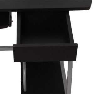 Mesa de ordenador OHIO PRO II, bandeja teclado, negro, 115x55