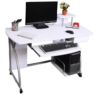 Mesa de ordenador OHIO PRO II, bandeja teclado, negro, 115x55