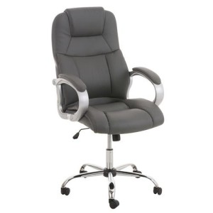 Sillón de oficina BOSTON, Gran acolchado, resistente hasta 150kg, base metálica, en negro