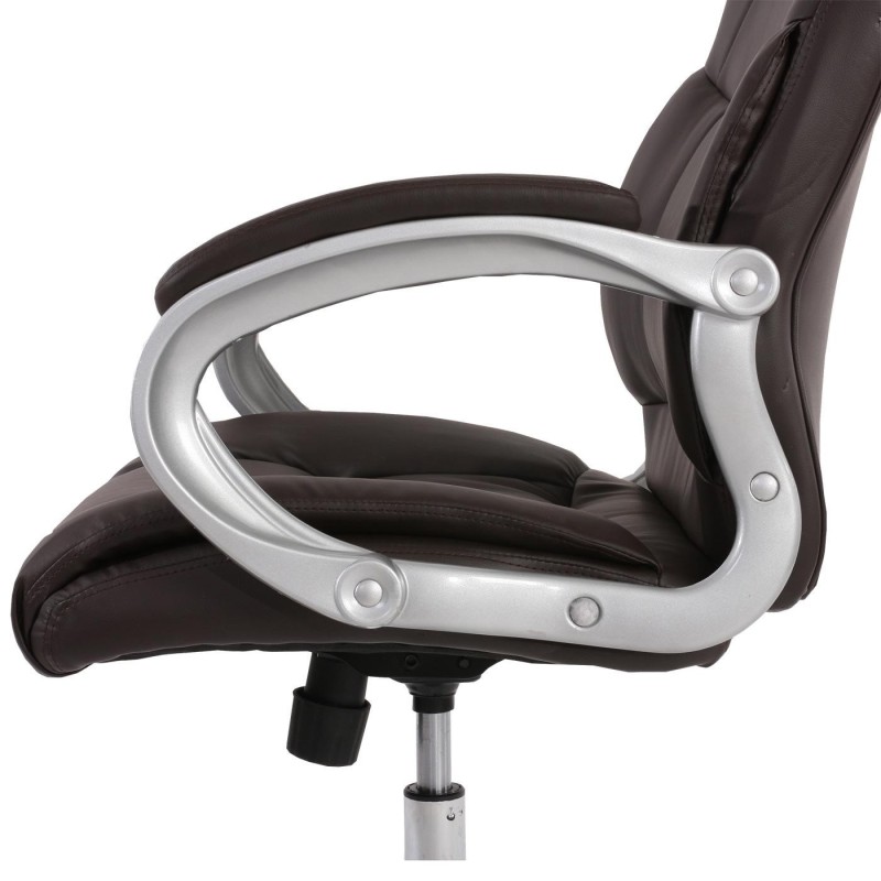 Sillón de oficina BOSTON, Gran acolchado, resistente hasta 150kg, base metálica, en negro