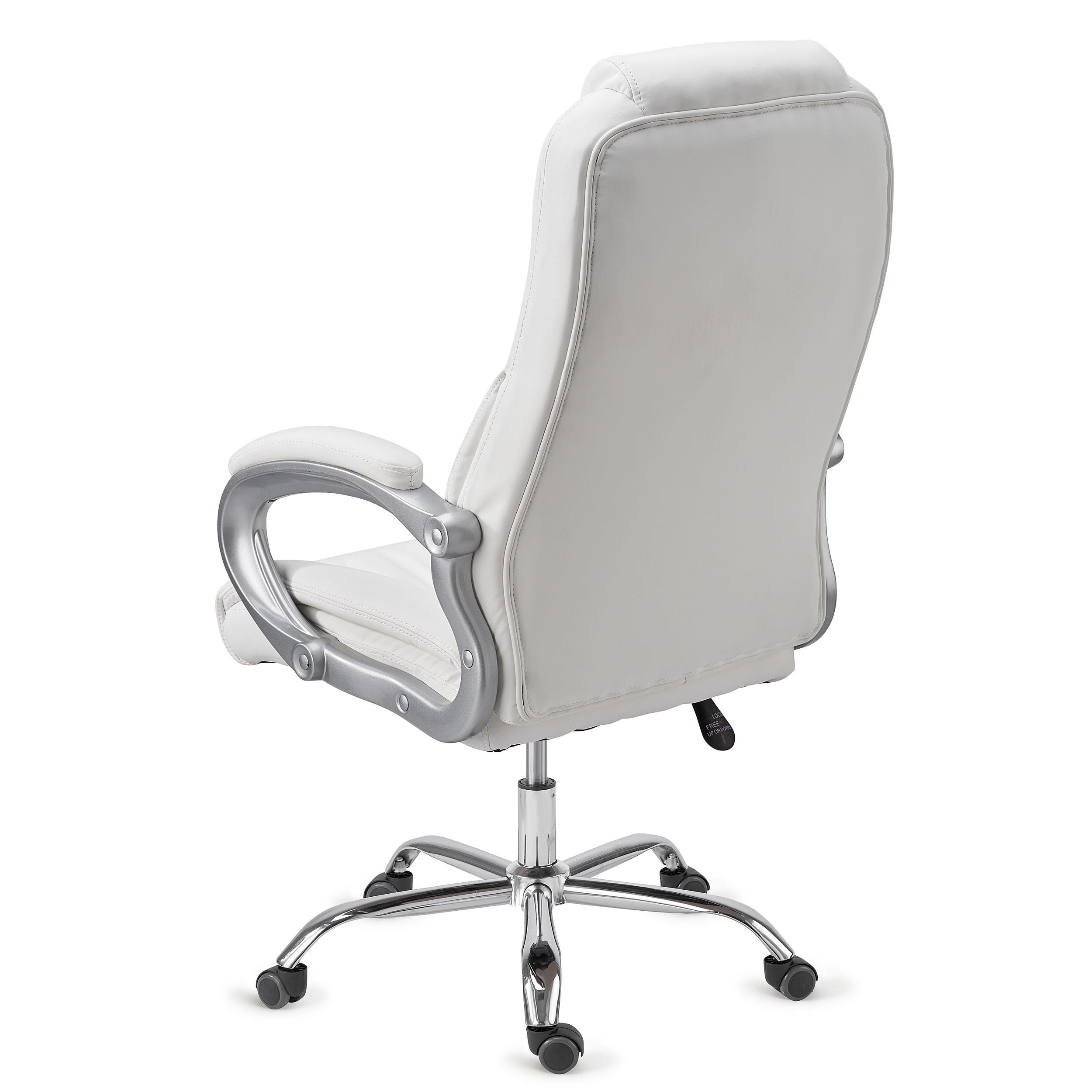 Sillón de oficina BOSTON, Gran acolchado, muy resistente hasta 150kg!!, Estructura en Acero, en negro
