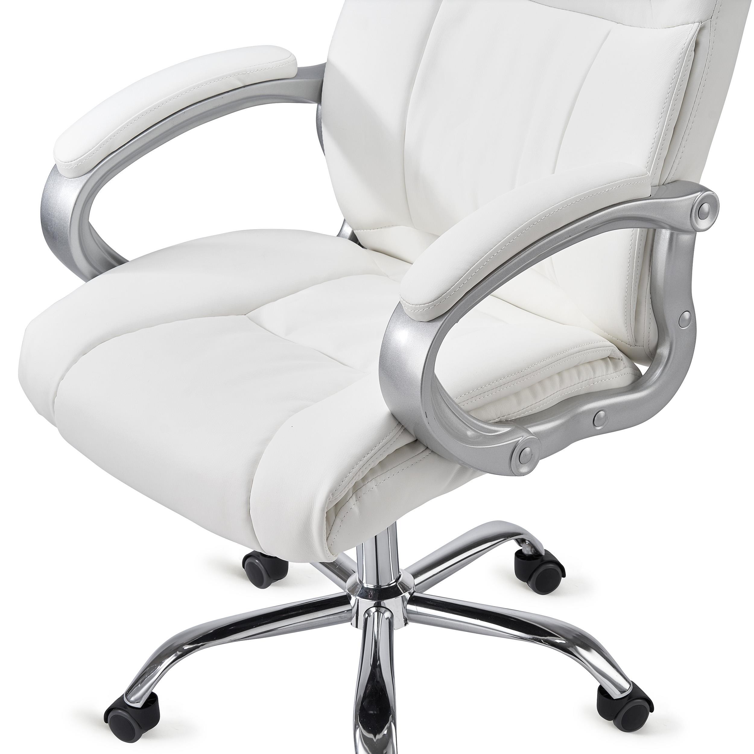 Sillón de oficina BOSTON, Gran acolchado, muy resistente hasta 150kg!!, Estructura en Acero, en negro