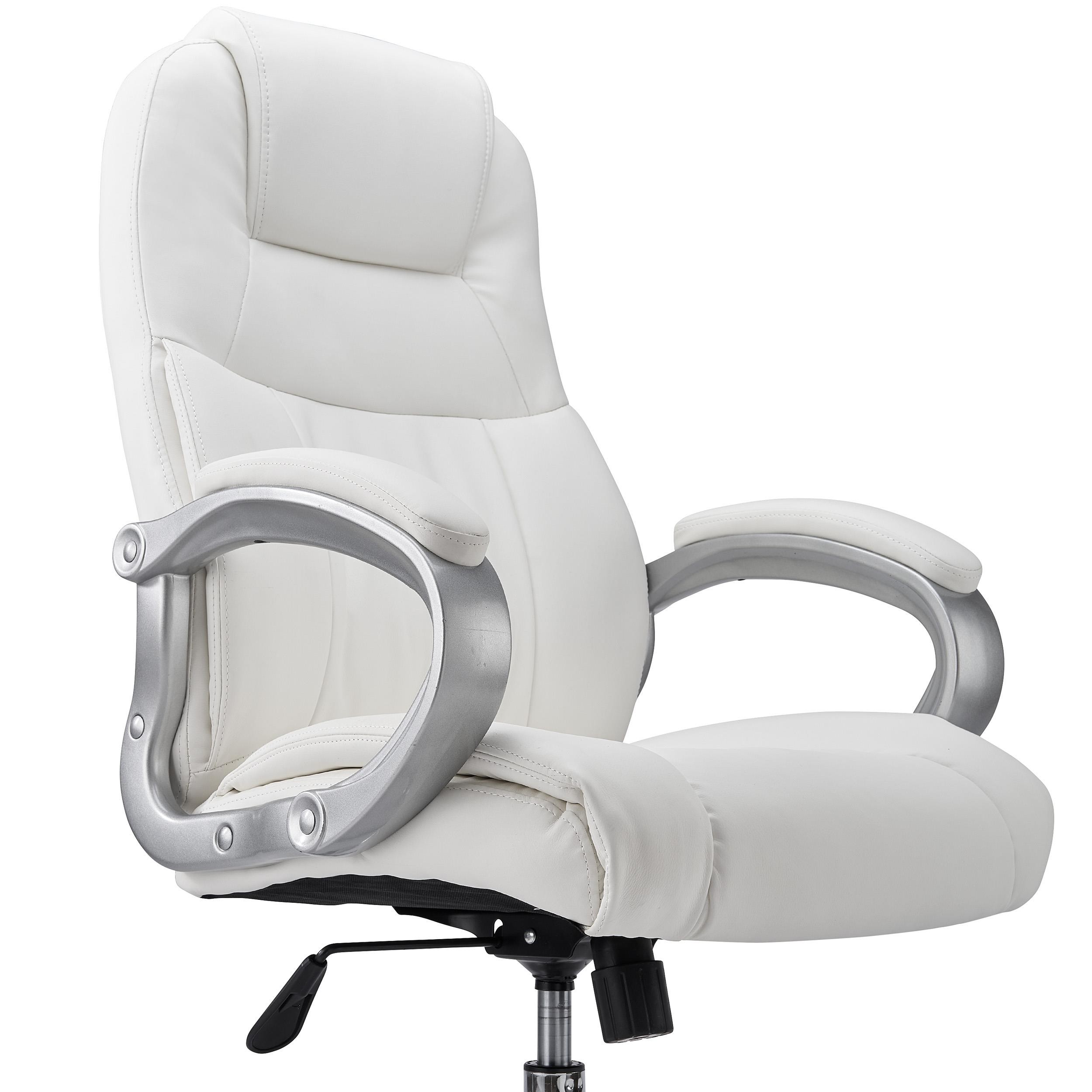Sillón de oficina BOSTON, Gran acolchado, muy resistente hasta 150kg!!, Estructura en Acero, en negro