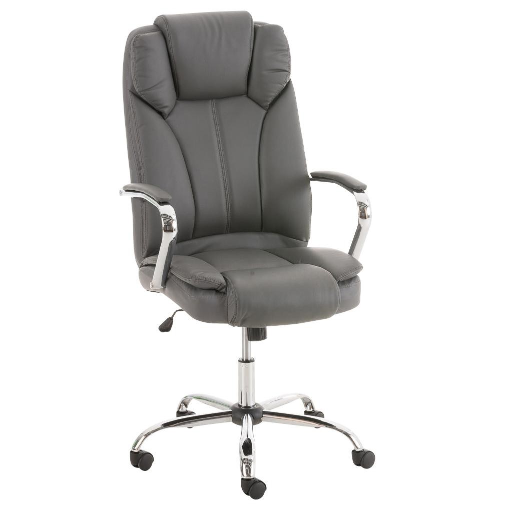 Sillón de oficina KANSAS, resistente hasta 150kg!! Gran calidad, fabricado en acero y piel, Negro
