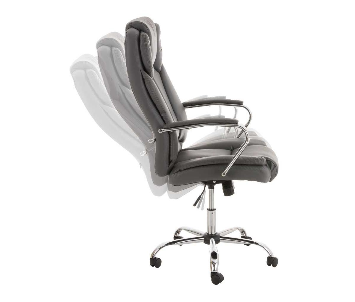 Sillón de oficina KANSAS, resistente hasta 150kg!! Gran calidad, fabricado en acero y piel, Negro