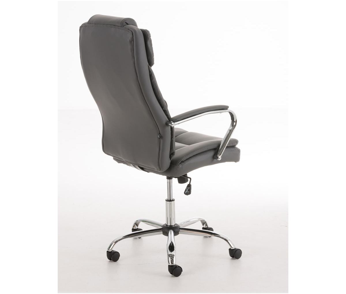 Sillón de oficina KANSAS, resistente hasta 150kg!! Gran calidad, fabricado en acero y piel, Negro