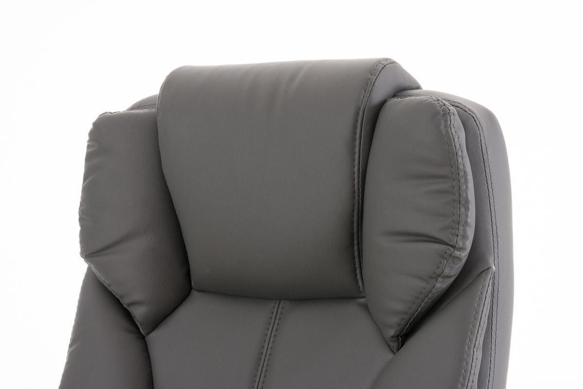 Sillón de oficina KANSAS, resistente hasta 150kg!! Gran calidad, fabricado en acero y piel, Negro