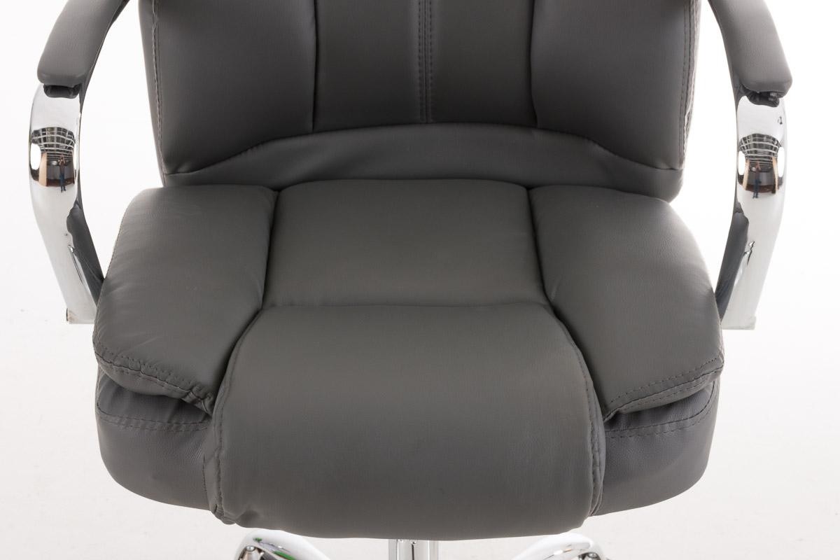 Sillón de oficina KANSAS, resistente hasta 150kg!! Gran calidad, fabricado en acero y piel, Negro