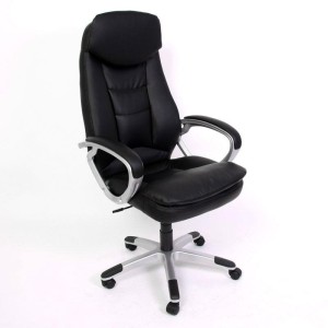 Sillón de oficina o gaming ROBINSON respaldo muy alto, en negro