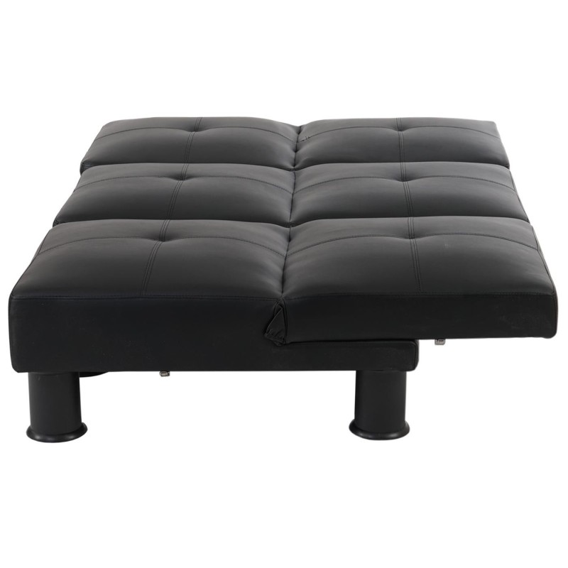 Sofá modular de 3 plazas CARLO, en piel color negro