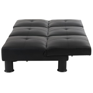 Sofá modular de 3 plazas CARLO, en piel color negro
