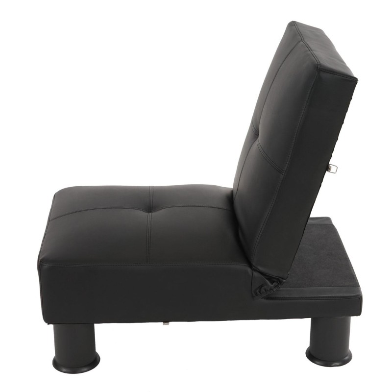 Sofá modular de 3 plazas CARLO, en piel color negro