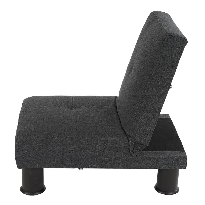 Sofá modular de 3 plazas CARLO, en piel color negro