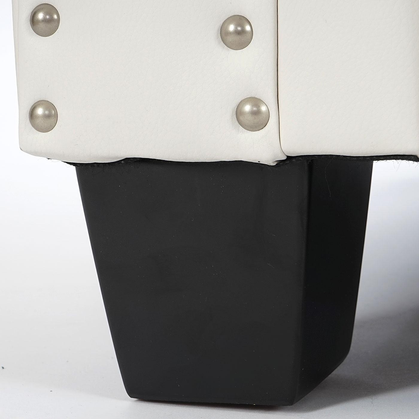 Sofá de 2 Plazas CHESTER, Diseño Clásico y Elegante, En Piel, Patas Cuadradas, Color Negro