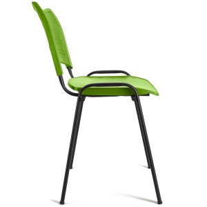 Silla de Confidente ELVA, apilable, Color Negro y Patas Negras