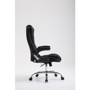 Sillón de Oficina SAN ANTONIO TELA, Gran acolchado, color Negro