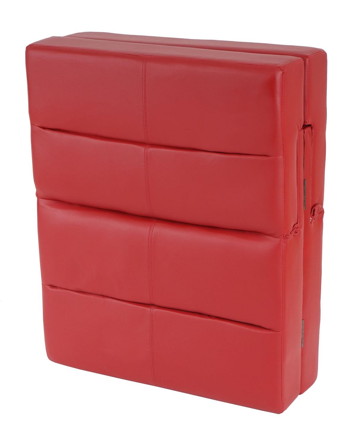 Sofá Plegable 3 Plazas ROMEO, Muy Versátil y Cómodo, En Piel, Color Negro