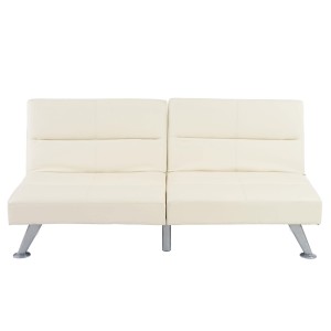 Sofá plegable de 3 plazas ROMEO, muy versátil y cómodo, en piel color negro