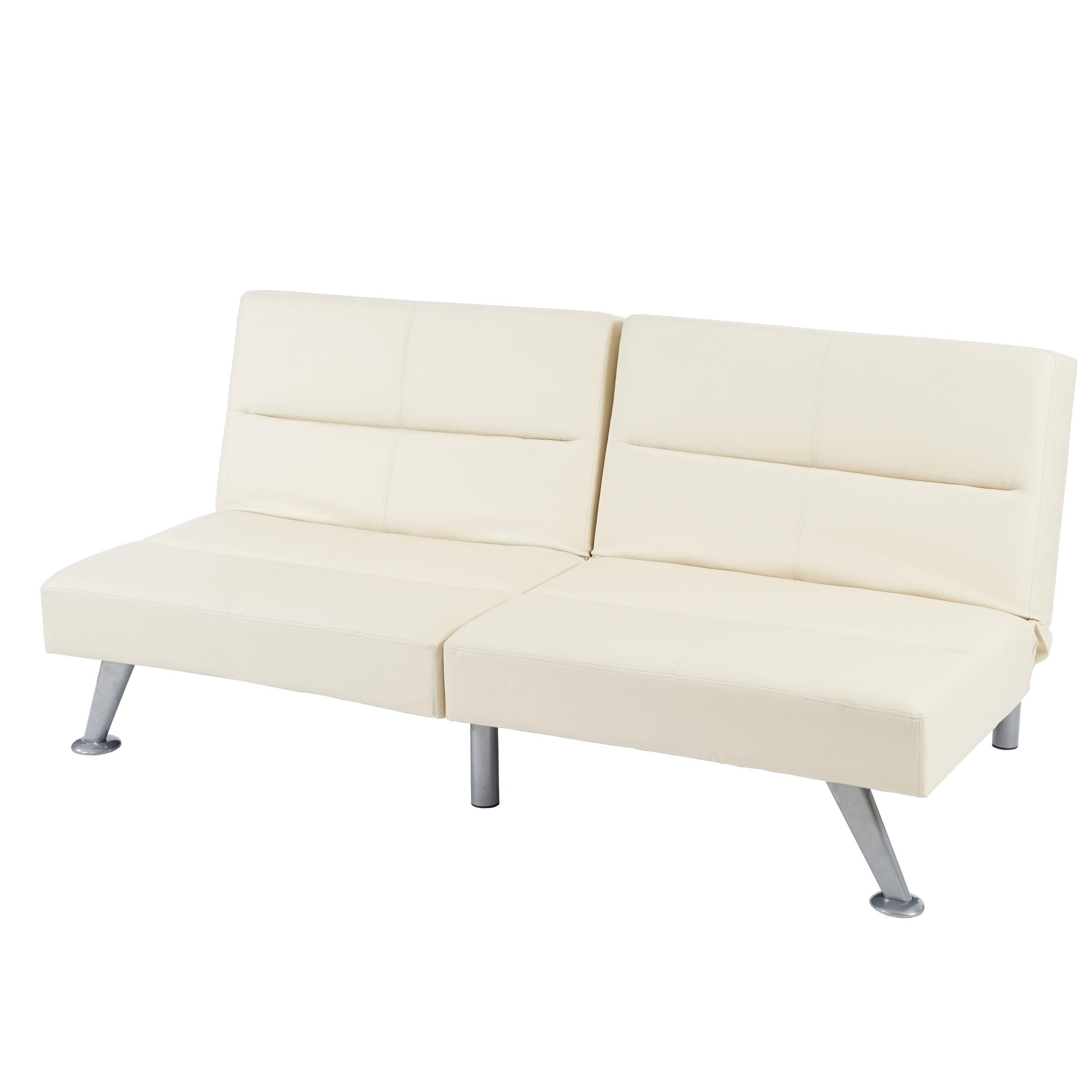 Sofá Plegable 3 Plazas ROMEO, Muy Versátil y Cómodo, En Piel, Color Negro