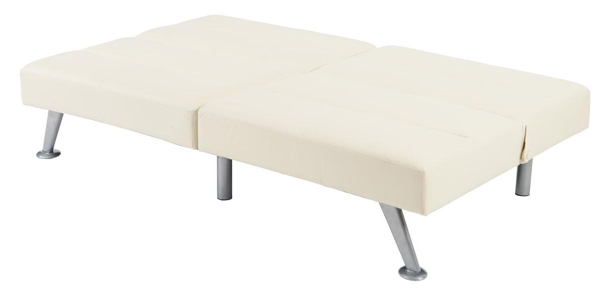 Sofá Plegable 3 Plazas ROMEO, Muy Versátil y Cómodo, En Piel, Color Negro