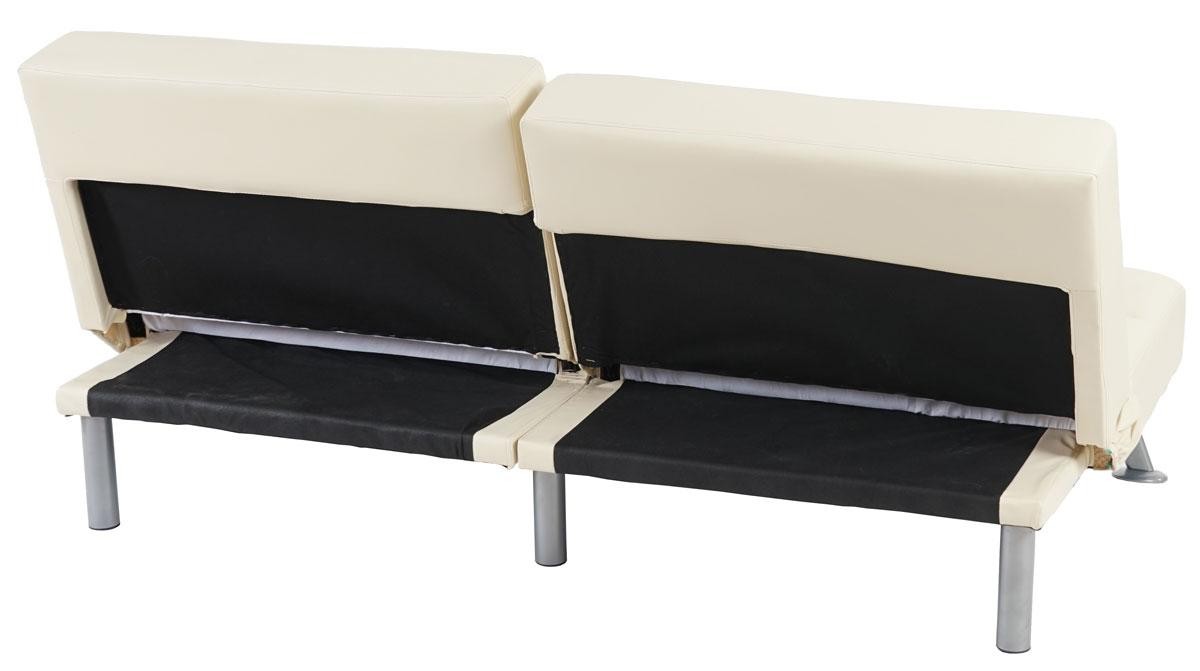 Sofá Plegable 3 Plazas ROMEO, Muy Versátil y Cómodo, En Piel, Color Negro