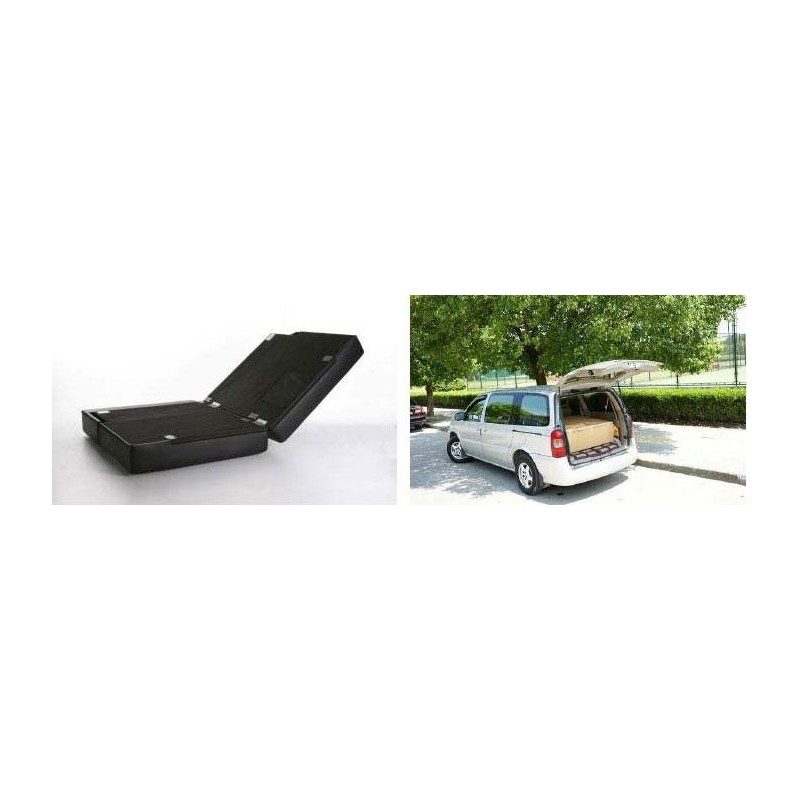 Sofá plegable de 3 plazas ROMEO, muy versátil y cómodo, en piel color negro