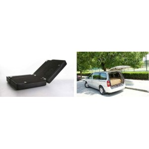 Sofá plegable de 3 plazas ROMEO, muy versátil y cómodo, en piel color negro