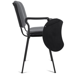 Silla de Confidente MOBY con PALA abatible para escritura en negro