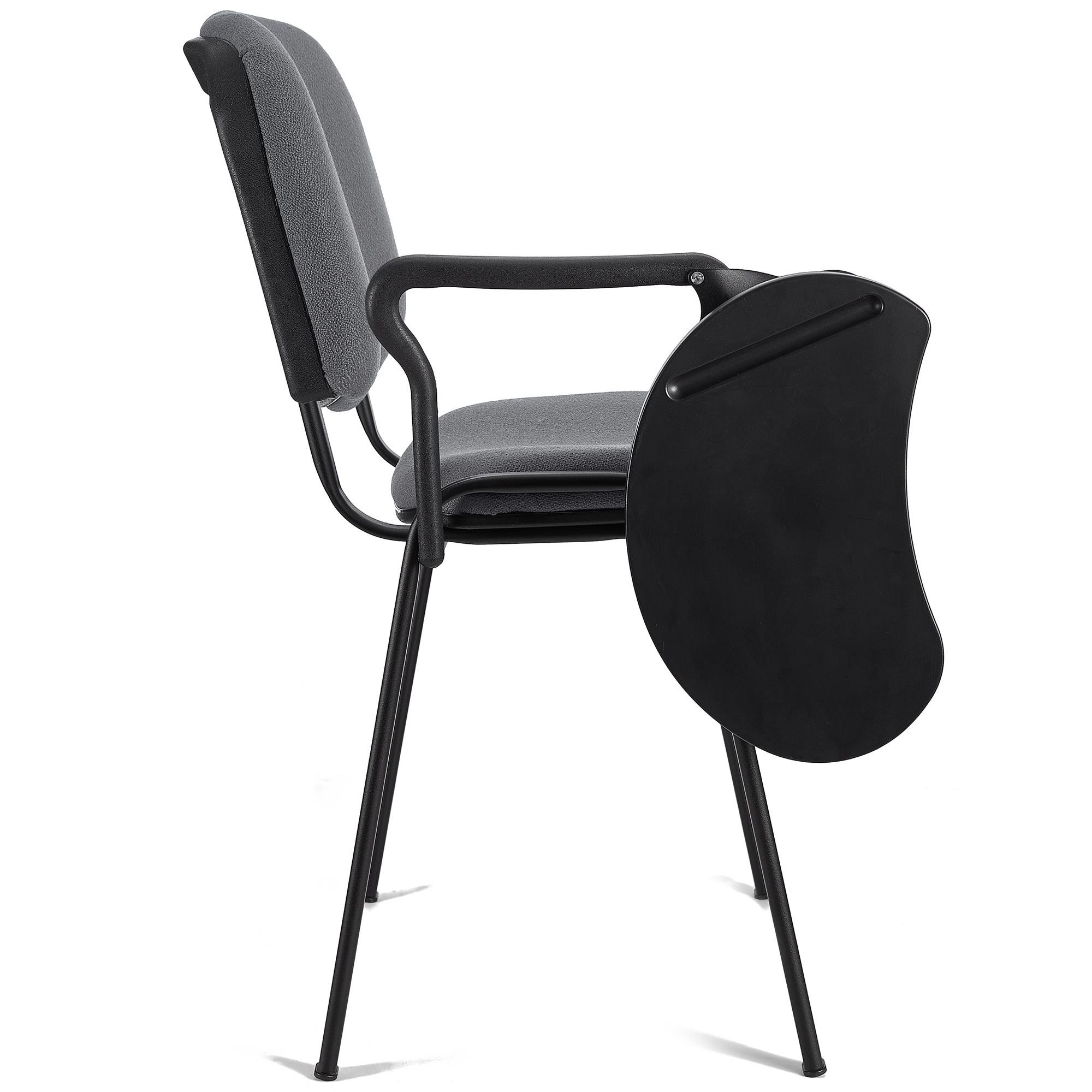 Silla de Confidente MOBY con PALA abatible para escritura, ¡Precio insuperable! Color Negro y Patas Negras