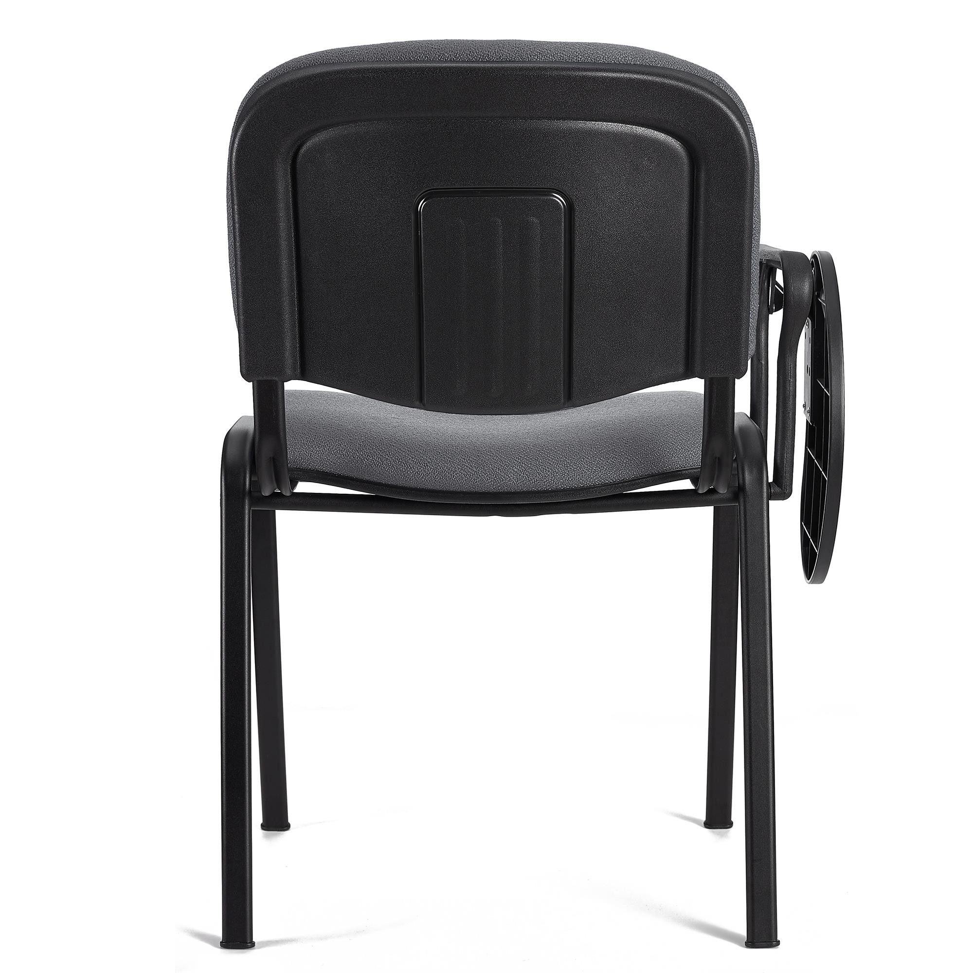Silla de Confidente MOBY con PALA abatible para escritura, ¡Precio insuperable! Color Negro y Patas Negras