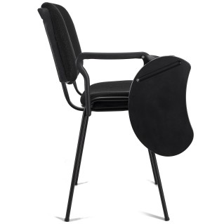 Silla de Confidente MOBY con PALA abatible para escritura en negro 2