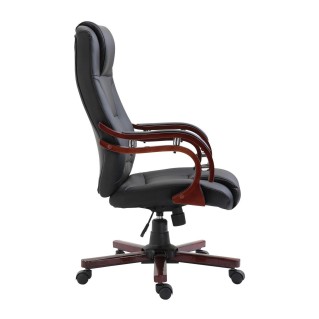 Sillón de oficina LIVERPOOL, gran acolchado en negro 2