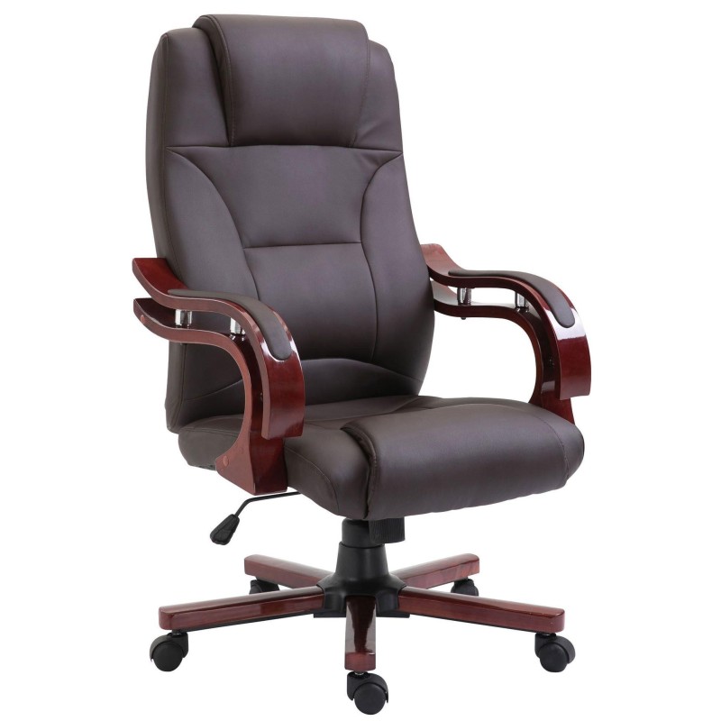 Sillón de oficina LIVERPOOL, gran acolchado en negro