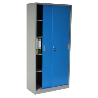 Armario archivador OLSEN PUERTAS CORREDERAS, gran capacidad y máxima robustez, color azul 2