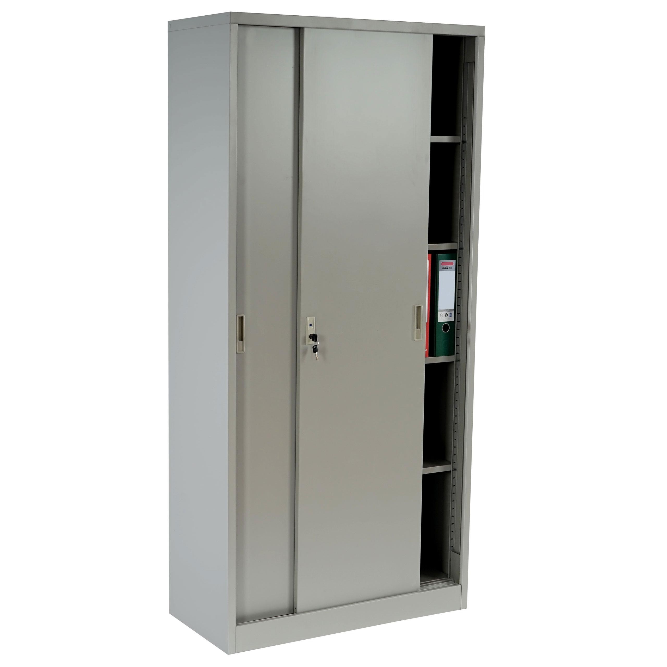 Armario Archivador OLSEN PUERTAS CORREDERAS, 180x85x40cm, en Acero, Color Azul