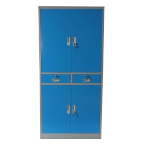 Armario archivador OLSEN 4 PUERTAS 2 CAJONES, gran capacidad y máxima robustez, color azul