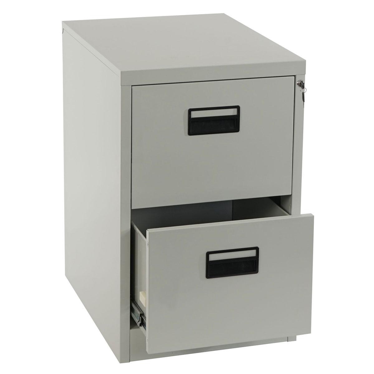 Archivador EDWIN 2 CAJONES, 73x46x62cm, Muy robusto, en Metal, Color Beige