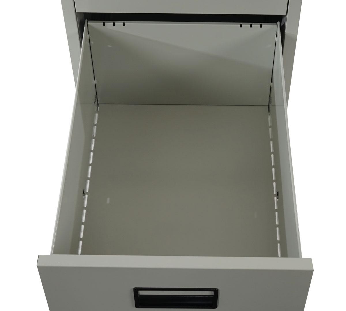 Archivador EDWIN 2 CAJONES, 73x46x62cm, Muy robusto, en Metal, Color Beige