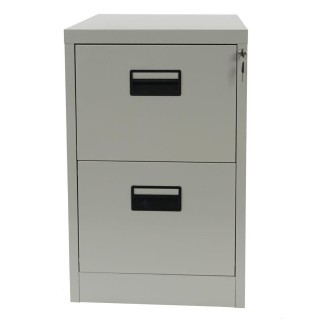 Archivador EDWIN 2 CAJONES, gran capacidad de almacenaje, en chapa de acero, color beige 2