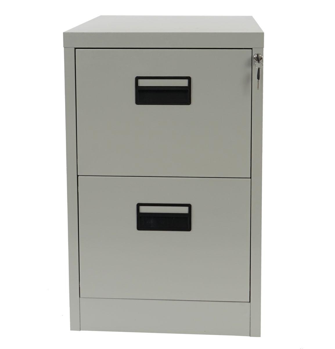 Archivador EDWIN 2 CAJONES, 73x46x62cm, Muy robusto, en Metal, Color Beige