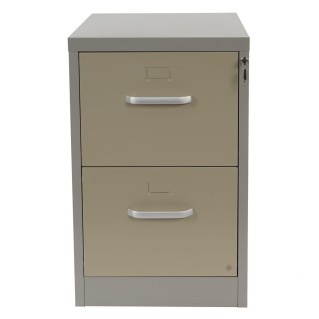 Archivador EDWIN 2 CAJONES (Asas), gran capacidad de almacenaje, en chapa de acero, color beige 2