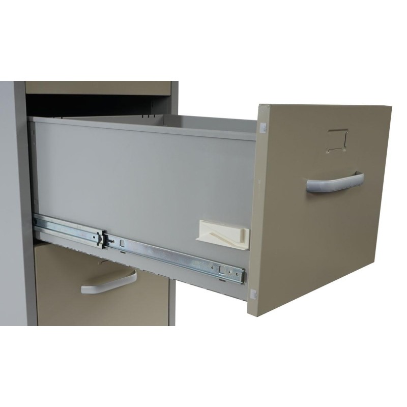 Archivador EDWIN 2 CAJONES (Asas), gran capacidad de almacenaje, en chapa de acero, color beige