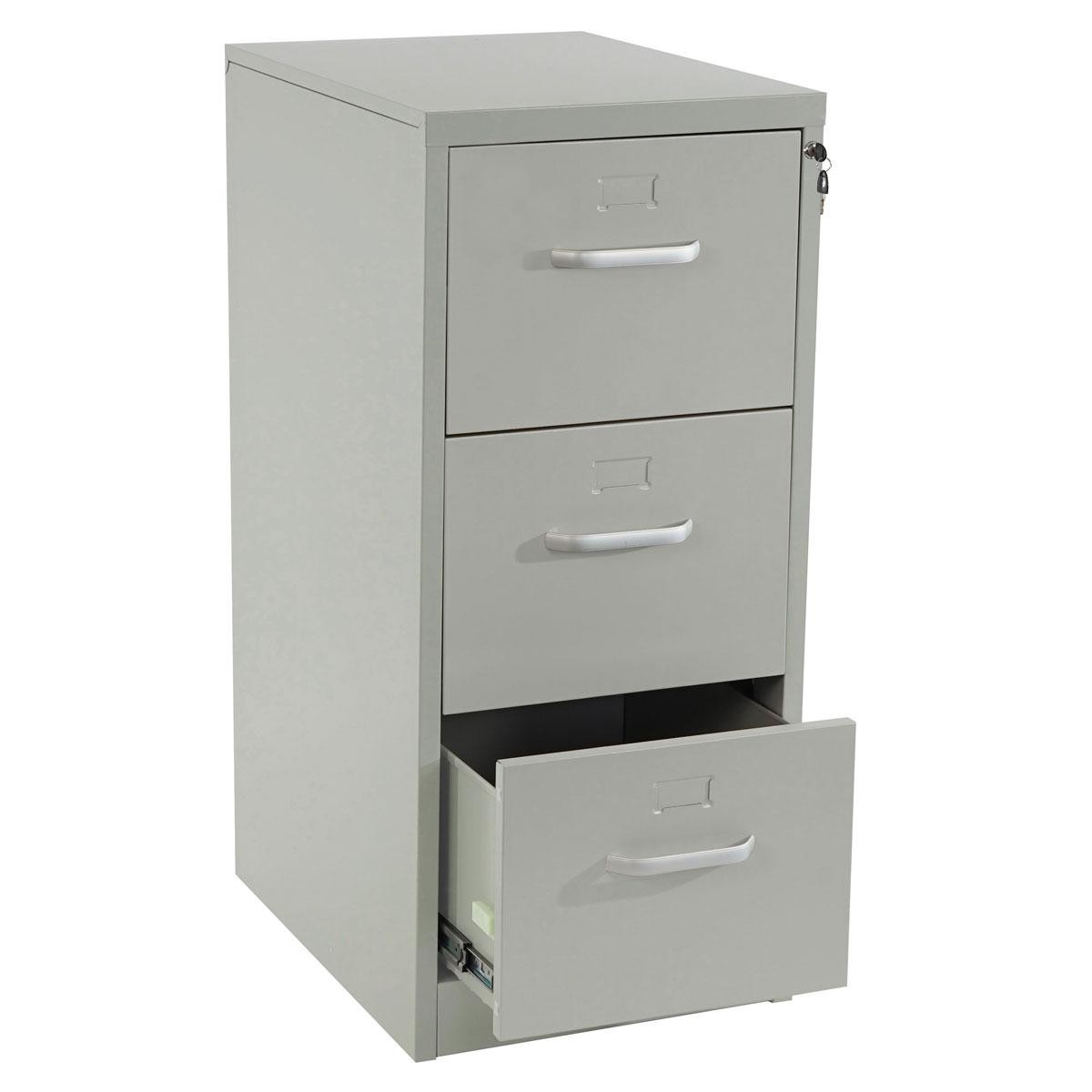 Archivador EDWIN 3 CAJONES (Asas), 103x46x62cm, Muy robusto, en Metal, Color Beige