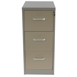 Archivador EDWIN 3 CAJONES (Asas), gran capacidad de almacenaje, en chapa de acero, color beige