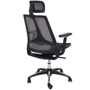 Silla Ergonómica ALAN, ajustable, en malla negro y gris
