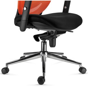 Silla de Oficina Ergonomica, LAMBO, con cabecero y soporte lumbar, en negro