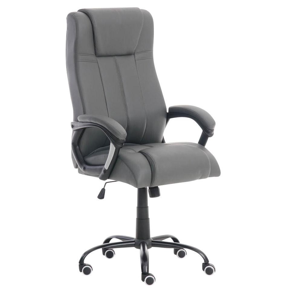 Sillón de oficina CONDOR, excelente acolchado, muy robusta, en piel color negro