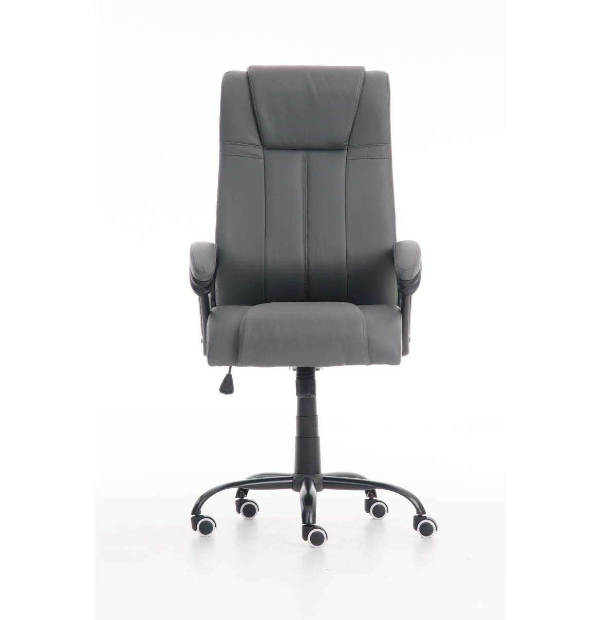 Sillón de oficina CONDOR, excelente acolchado, muy robusta, en piel color negro