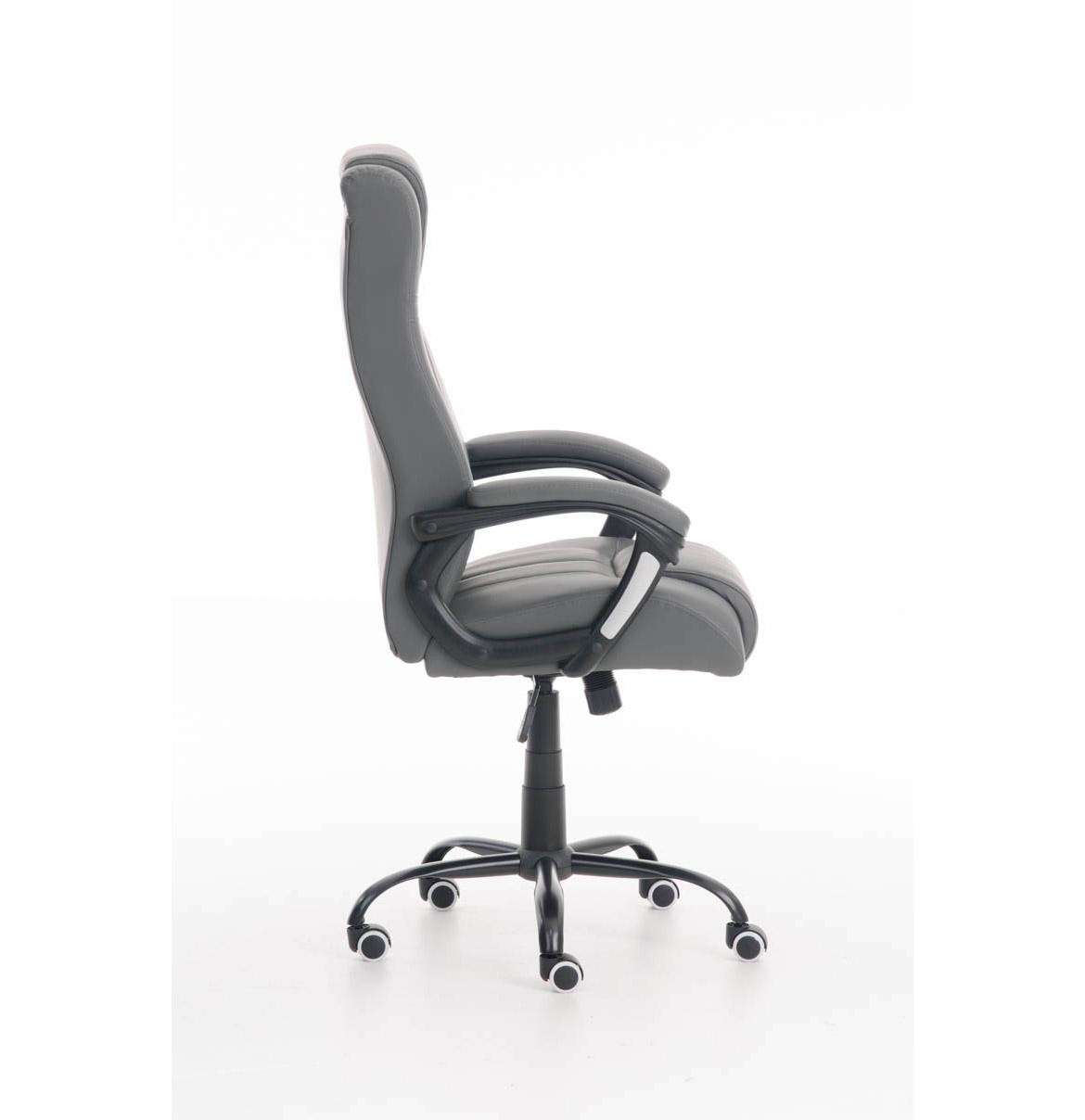 Sillón de oficina CONDOR, excelente acolchado, muy robusta, en piel color negro