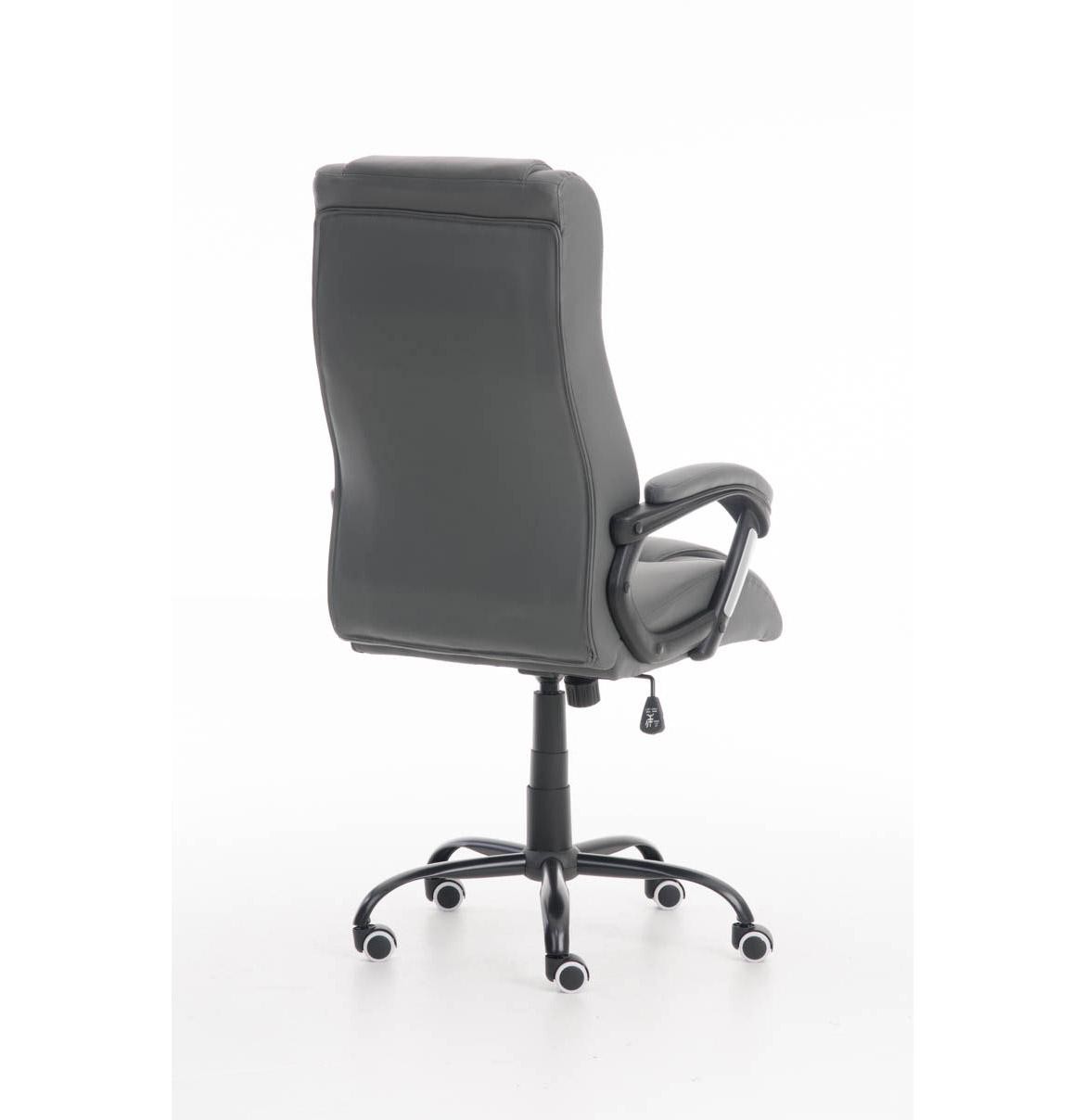 Sillón de oficina CONDOR, excelente acolchado, muy robusta, en piel color negro